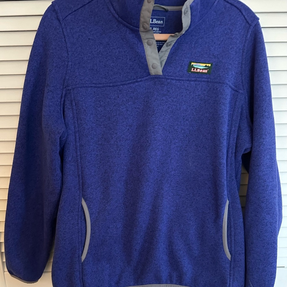 LL BEAN WOMEN’S XL 1/4 SNAP SWEATER FLEECE PULLOVER